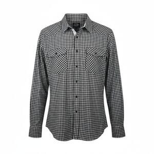 Something Strong 100% Cotton Plaid Button Up Black White Size XL
